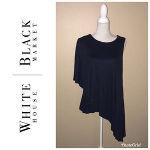 Navy WHBM Asymmetrical Top